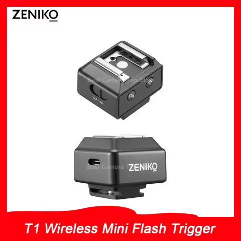 ZENIKO T1 Wireless Mini Flash Trigger 2.4GHz Wireless Universal Hot Shoe Trigger compatible with Son