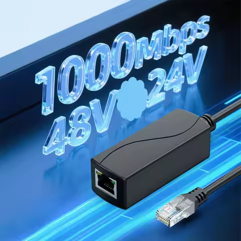 PoE 48V To 24V PoE Converter Input 44-57V RJ45 Port Output 24V/1A Converters IEEE802.3af/at 1000Mbps