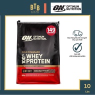 Gold Standard 100% Whey Protein Powder - 10lbs supports muscle gain from Optimum Nutrition
