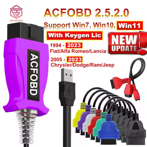 ITCARDIAG ACFOBD OBD2 Scanner for 1994 - 2023 Fiat / Alfa Romeo / Lancia Cars Diagnostic Tool Suppor