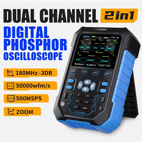FNIRSI DPOX180H Handheld Dual Channel Digital Oscilloscope 180MHz-3DB 2 In 1 Function Signal Generat