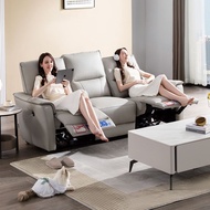 Genuine Leather Sofa First Class Modern Simple Leather Sofa Small Apartment Electric Function Genuin