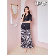 ชุดนอน Muslin Pajamas Collection Muslin Pet รุ่น Zebra ดำ (T940 P940) | ชุดนอนชุดเที่ยว
