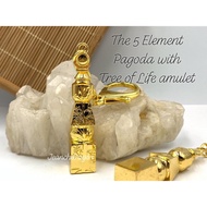 5 element Pagoda with Tree of Life Amulet