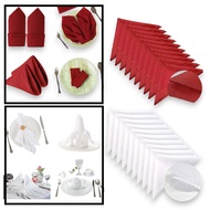 Polyester Linen 10pcs Table Napkins Cloth Reusable Table Napkins Home Hotels and Restaurant Dine-in