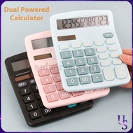 [US] DEXIN Calculator Pastel Dual Power Solar Panel 12 Digits