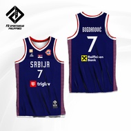 SERBIA BASKETBALL FIBA WC 2023 BOGDANOVIC JOKIC MILUTONIV JOVIC DARK FULL SUBLIMATED JERSEY