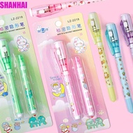 SHANHAI Cute Invisible Marker, Mysteriously Disappearing Led UV Lamp Invisible Pen With Refills, Cre