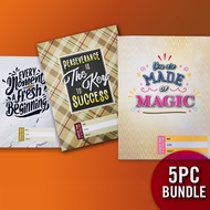 Inspirational A5 Notebook Exercise Jotter Book Diary Creative Book with Lines for School Stationery 