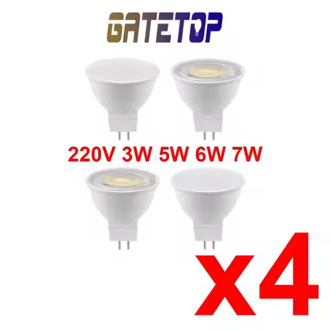 4 PCS led spotlight GU5.3 MR16 38 120 Degree foco 220v led lamp bulb warm white cold white daylight 