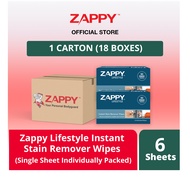 Zappy Lifestyle Instant Stain Remover Wipes 6 Sheet (Single Sheet Individually Packed)