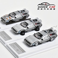 MJ 1: 64 Back to the Future Time Car DeLorean DMC-12 Movie Alloy Car Model
