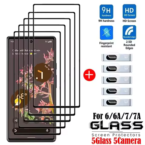 Full Cover Full Glue Tempered Glass For Google Pixel 6 6A Screen Protector Glass For Google Pixel 7 