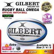 GILBERT UK Official Match Rugby Ball Size 3 Size 4 Size 5 Tournament Game Bola Ragbi