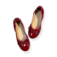 BELLEBEAU Caroline Ribbon Ballet Flats Marikina Made Shoes Women Fashion Patent Red Maroon Pink