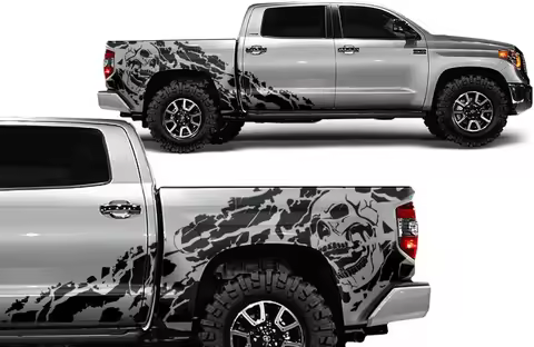 Factory Crafts Nightmare Side Graphics Kit 3M Vinyl Decal Wrap Compatible with Toyota Tundra Crew Ca