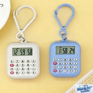 Children Calculator Date Counting Numbers Electronic Time Schoolbag Watch Hanging Keychain Pendant C