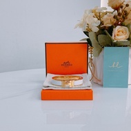 MS0181 Hermes愛馬仕 手鐲 白金色 Clic H Bracelet PM Size Blanc X GHW