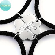 ThickRich Four-leaf Clover Magnetic Best Friendship Bracelets For 4pcs Women Men Magnet Heart Best F