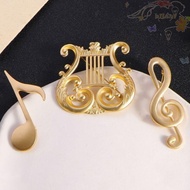 BLISS Eighth Note Pin, Music Instrument Music Note Treble Clef Pins, Exquisite Gold Jewelry Alloy G 