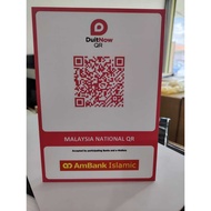 DuitNow QR Code Standee | A5 | PVC Foamboard 3mm with Butterfly Stand