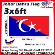 Johor Bahru Flag 3x6ft 90x180cm PONGEE Johor Bahru Flag