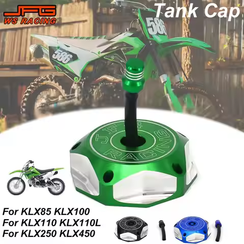 CNC Gas Fuel Tank Cap Motorcycle For KAWASAKI KFX450R KLX450R KX250 KX250F KX450F KX85 KX100 KLX110L