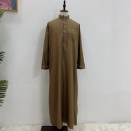 SDKRamadan Eid fesyen Abaya arab Saudi Pakistan Kurta Muslim Abayas untuk lelaki Kaftan pakaian Caft