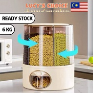 6KG 360 Rotating Press-Type Grain Storage Container food container