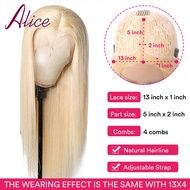 Alice 613 Middle Part 13x1 Lace Front Wig Human Hair Wig