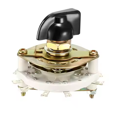 2P4T 2 Pole 4 Position 1 Deck 6mm Rotating Shaft Dia Band Channel Rotary Switch Selector With Cap Ch
