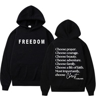 Choose Prayer Choose Courage Erika Kirk Quote Sweatshirts Freedom Charlie Kirk Hoodies High Street C