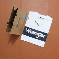 เสื้อยืดผู้ชาย Wrangler นำเข้าเสื้อยืดสหรัฐอเมริกา Wrangler เสื้อนำเข้ามัสตาร์ดสีขาวน้ำเงิน