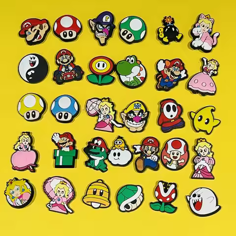 7-31pcs Anime Cartoon PVC Shoe Charms Cartoon DIY Accessories Sandals Garden Shoes Buckle Decoration