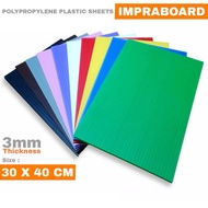 Impraboard 3mm Size 40 x 30 cm / 40x30 cm / 30x40 cm Infraboard Imfraboard Art Board PP Board Plasti