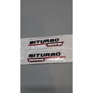 1 PAIR MERCEDES BENZ BITURBO AMG FENDER EMBLEM LOGOOEM C43 C63 E43 E63