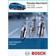 BOSCH Spark Plug Perodua Myvi G3 Gen3 D20N 1.3 / 1.5 ( 2018 - present )