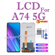 For OPPO A74 5G CPH2197 CPH2263 LCD Display Touch Screen Digitizer Assembly Phone Replace