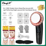 （PH Ready Stock）CkeyiN 6 in 1 Fat Remove Massager EMS Ultrasonic Vibrate Body Shaping Fat Burning Ma