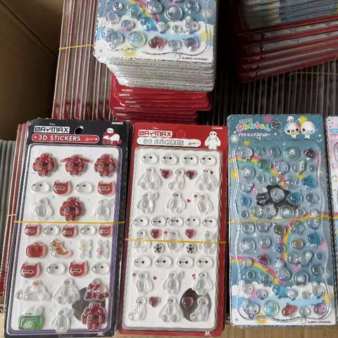 40pcs Japanese Baymax Fat Man 3d Relief Stereo Sticker Cute Diy Mobile Phone Decor Sticker Student H