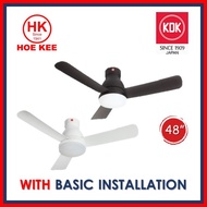 KDK U48FP 48 Ceiling Fan (Black / White) *WITH BASIC INSTALLATION*