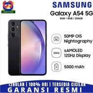 hp baru samsung galaxy a54 5g water resistant a545g grs resmi 100% ori - a54 8/256 hitam +aksesoris