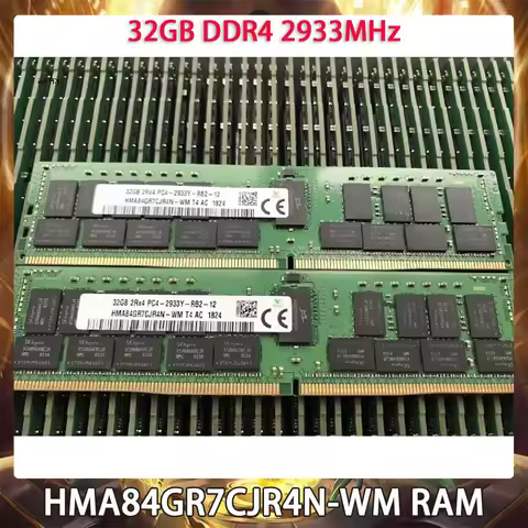 1 Pcs 32GB DDR4 2933MHz RAM 2RX4 PC4-2933Y-RB2 Memory 32G HMA84GR7CJR4N-WM