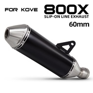 For KOVE 800X 800 X Rally Adventure Pro Motorcycle Exhaust Stainless Muffler with DB Killer 60MM Int