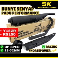 100% Original ESPADA BACK PRESSURE EXHAUST Y15ZR RS150 32x35mm/28mm Y15 Standard Racing Ekzos PipePr