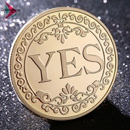 Yes No Coin 3D Embossed Flipping Challenge Coin Decision Maker Lucky Diameter 40mm Commemorative Coi