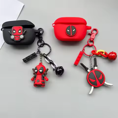 Cartoon Marvel Deadpool Earphone Case for JBL Wave 100 TWS Silicone Protective Cover for JBL Wave Bu