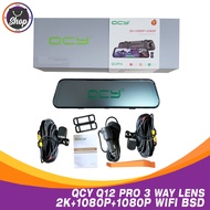 QCY Q12 PRO 3 Way Dashcam With WIFI +BSD 1440P Front + 2x 1080P Back and Side Camera