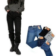 Levis 501 牛仔長褲 現貨 排釦 原創直筒 純棉 無破洞 女款牛仔褲 黑色 30腰X30褲長