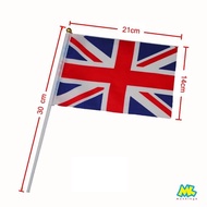 2pcs Small English Flags / Union Jack Hand Waving Flags